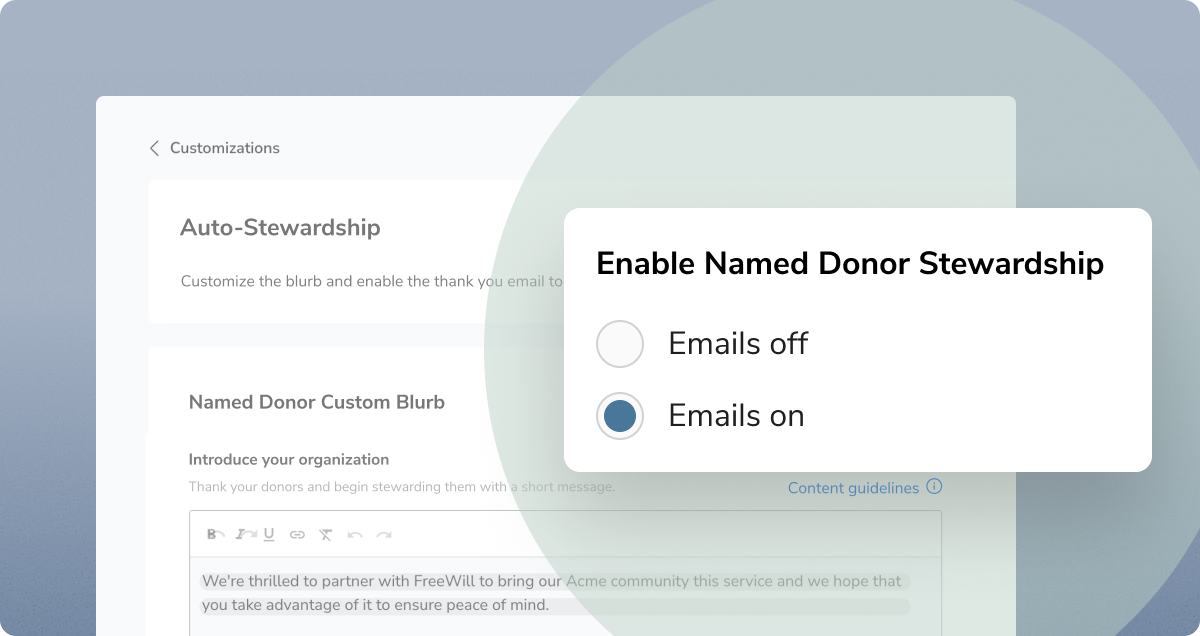 Named Donor Stewardship